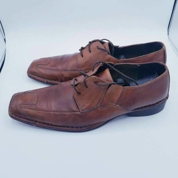 Italy Skechers Collection Mens Oxfords Shoes 12 Brown Leather Lace Up Square Toe